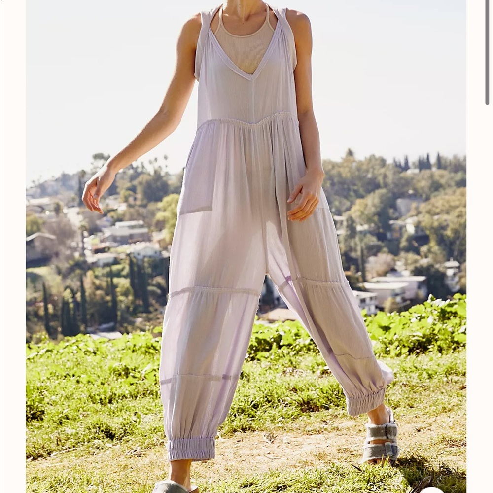 Free People Dancing Till Dawn Onesie Brushed Lavender